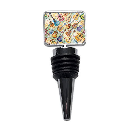 Guitars Artistic Colorful Music Wine Bottle Stopper