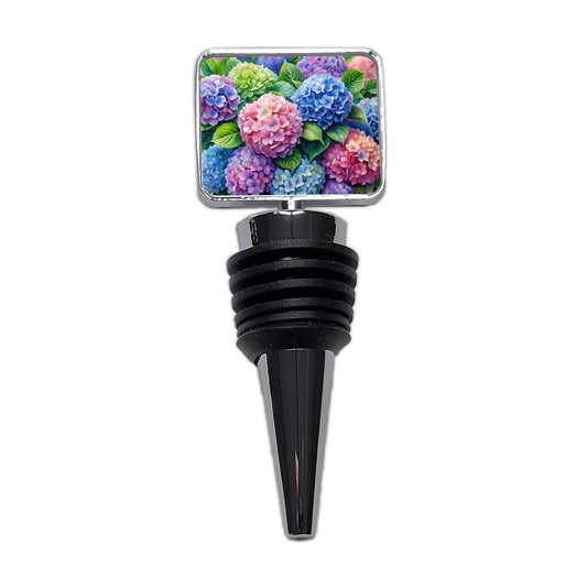 Hydrangeas Colorful Flowers Beautiful Wine Bottle Stopper