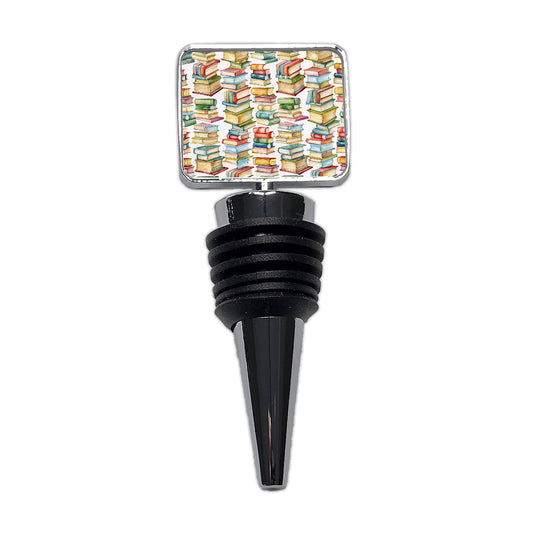 Lots Of Books Library Reading Reader Wine Bottle Stopper