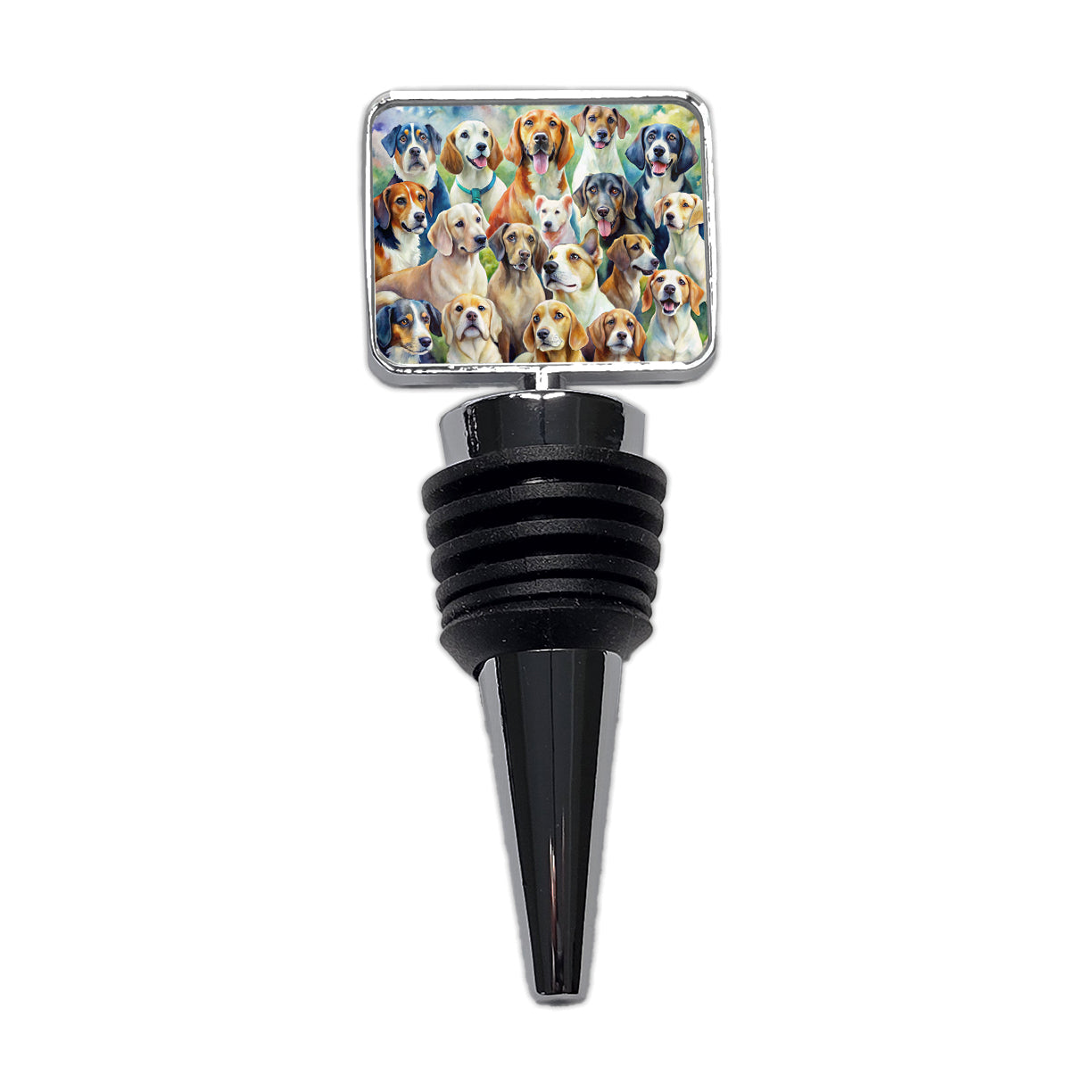 Lots Of Dogs Watercolor Wine Bottle Stopper