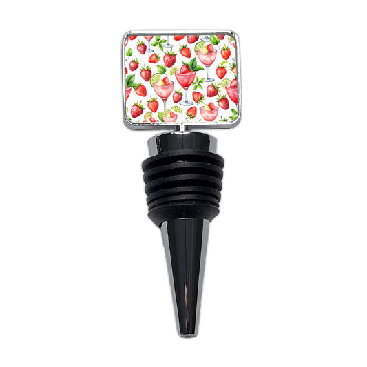 Lots Of Strawberry Daquiris Alcohol Wine Bottle Stopper