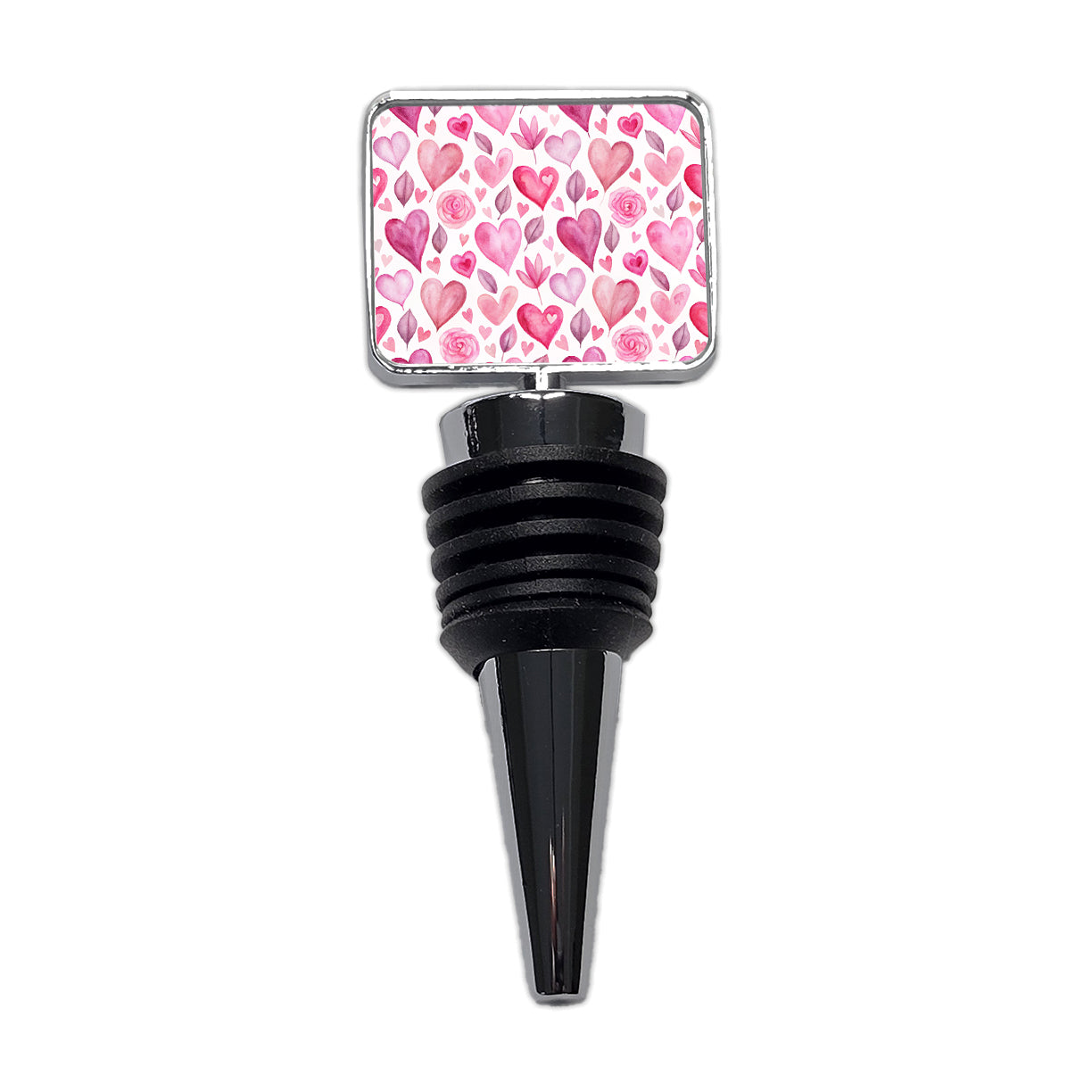 Love Pink Hearts Valentine's Day Wine Bottle Stopper