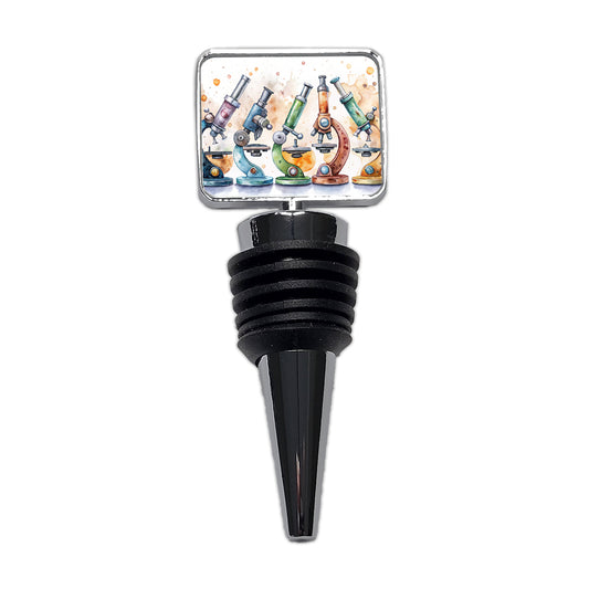 Microscopes Science Scientist Lab Biology Teacher Wine Bottle Stopper
