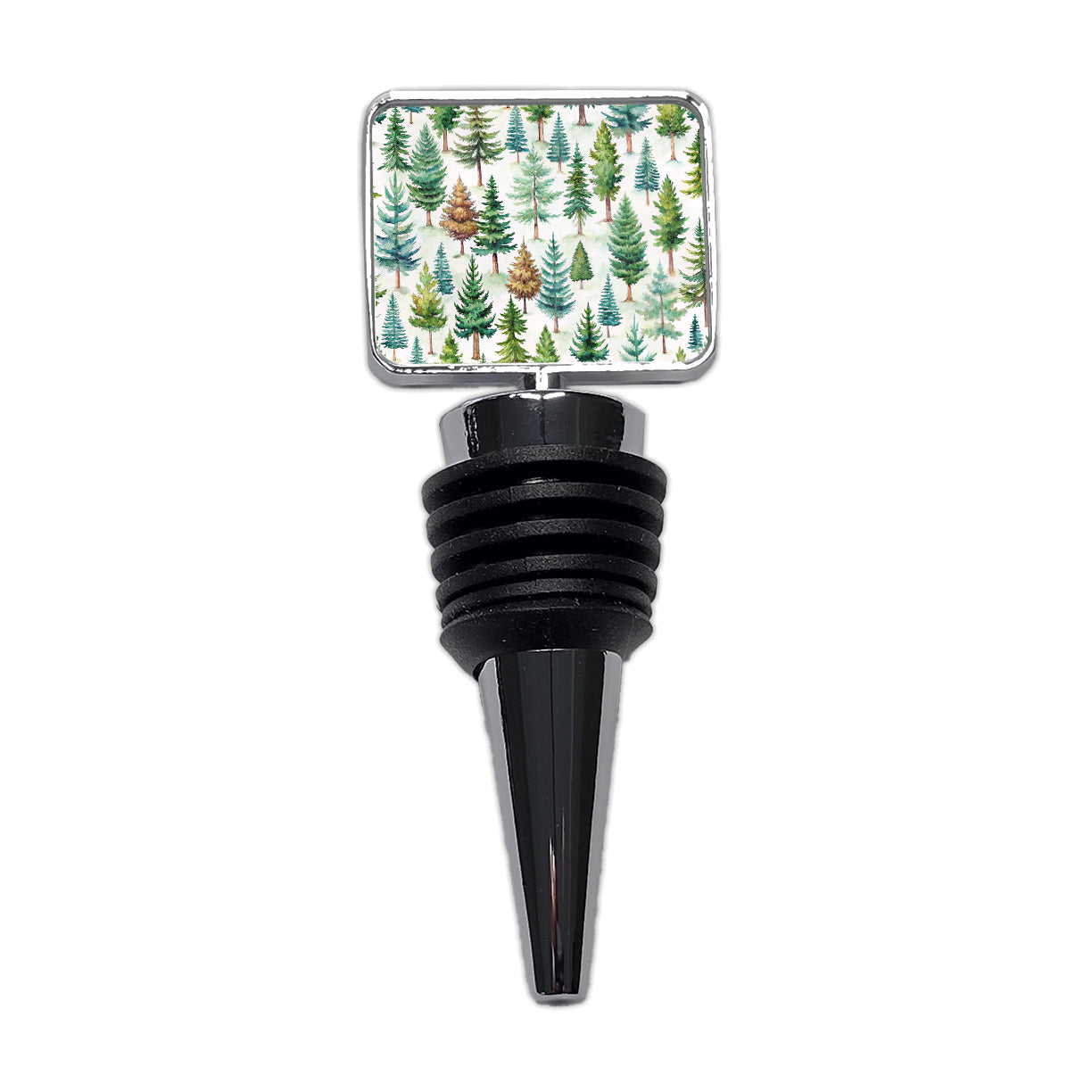 Pine Trees Forest Wine Bottle Stopper