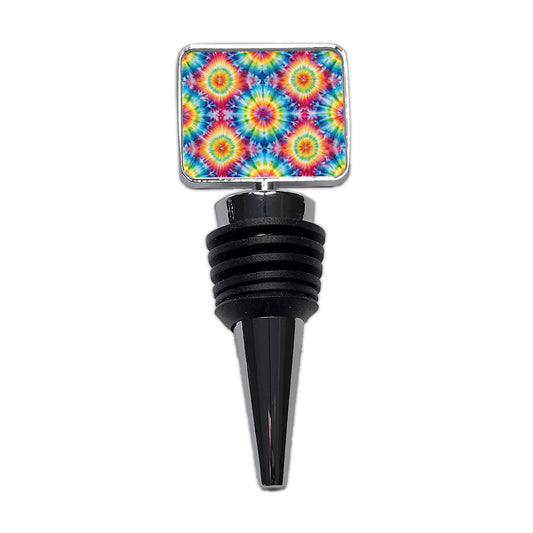 Tie Dye Pattern Fun Watercolor Wine Bottle Stopper