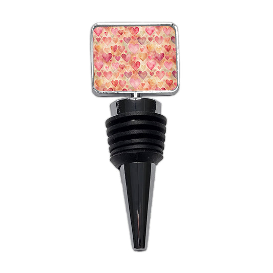 Antique Valentine's Day Hearts Pattern Wine Bottle Stopper