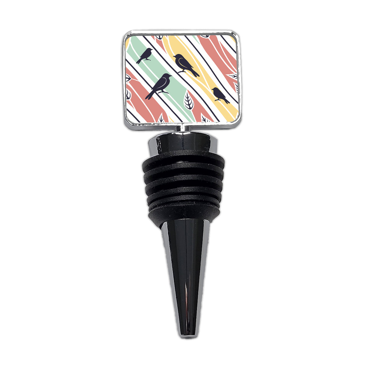 Birds And Trees Abstract Wine Bottle Stopper