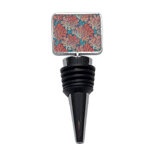 Coral Pattern Reef Ocean Wine Bottle Stopper