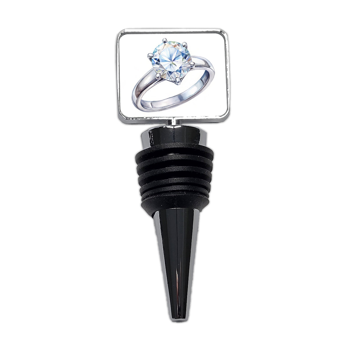 Diamond Ring Engagement Engaged Wedding Proposal Wine Bottle Stopper