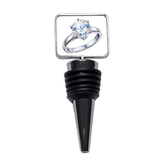 Diamond Ring Engagement Engaged Wedding Proposal Wine Bottle Stopper