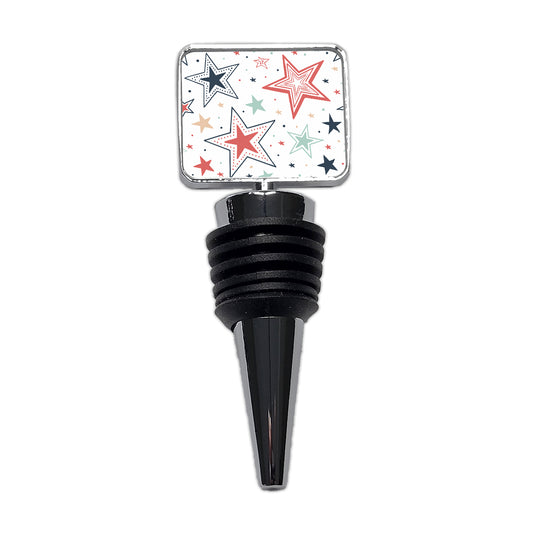 Fun Scattered Stars Wine Bottle Stopper