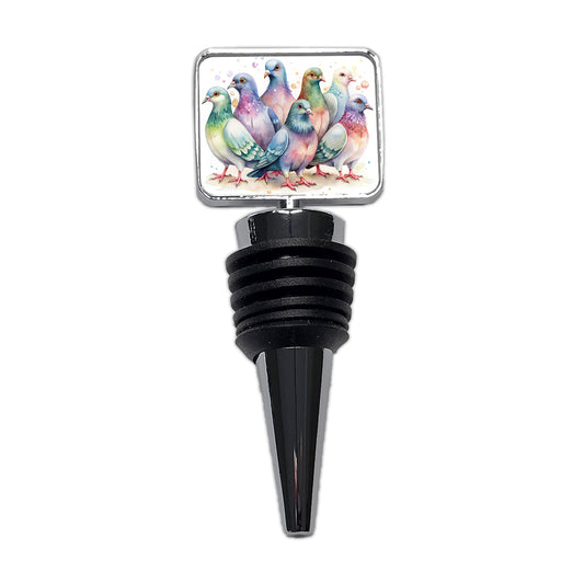 Lots Of Sweet Pigeons Wine Bottle Stopper