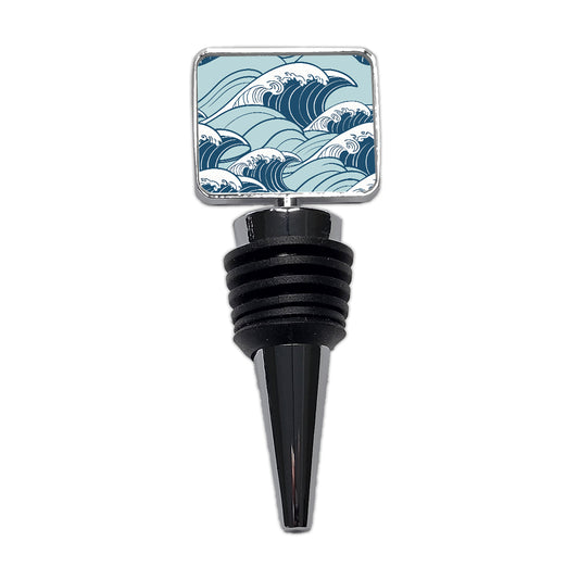 Ocean Waves Japanese Style Wine Bottle Stopper