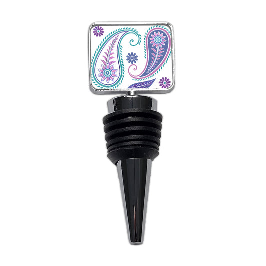 Pretty Paisley Wine Bottle Stopper