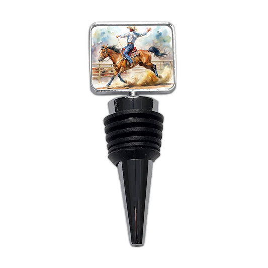 Rodeo Cowboy Horse Country Wine Bottle Stopper