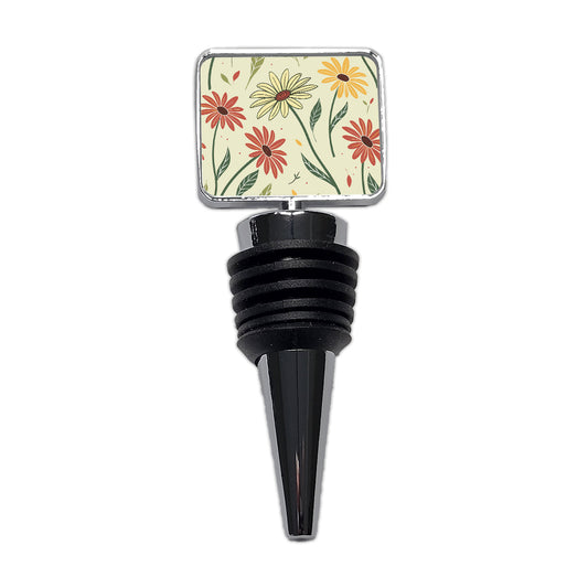 Scattered Sunflowers Sketch Wine Bottle Stopper