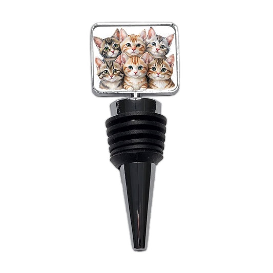Sweet American Bobtail Cats Wine Bottle Stopper