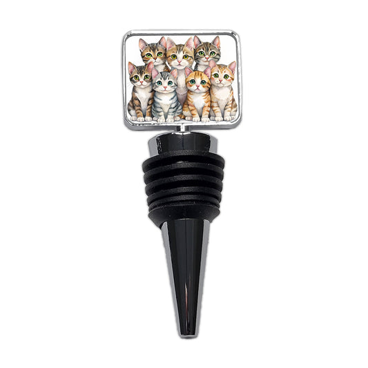 Sweet American Wirehair Cats Wine Bottle Stopper