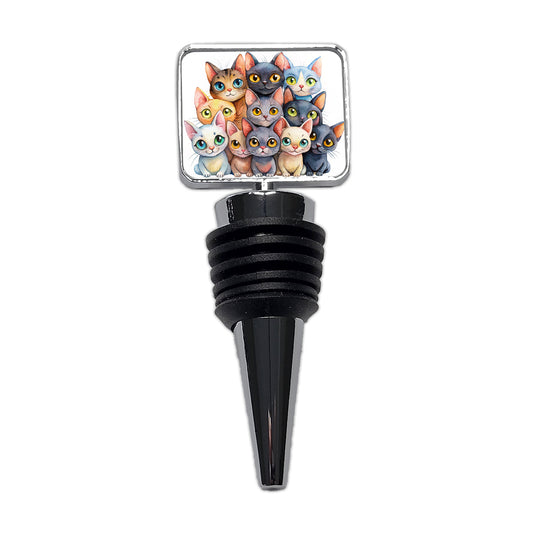 Sweet Bombay Cats Wine Bottle Stopper
