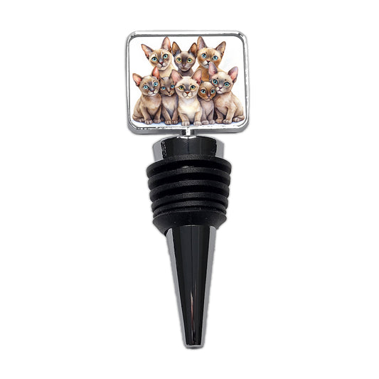 Sweet Burmese Cats Wine Bottle Stopper