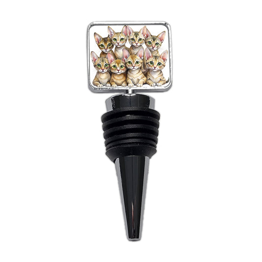 Sweet Chausie Cats Wine Bottle Stopper