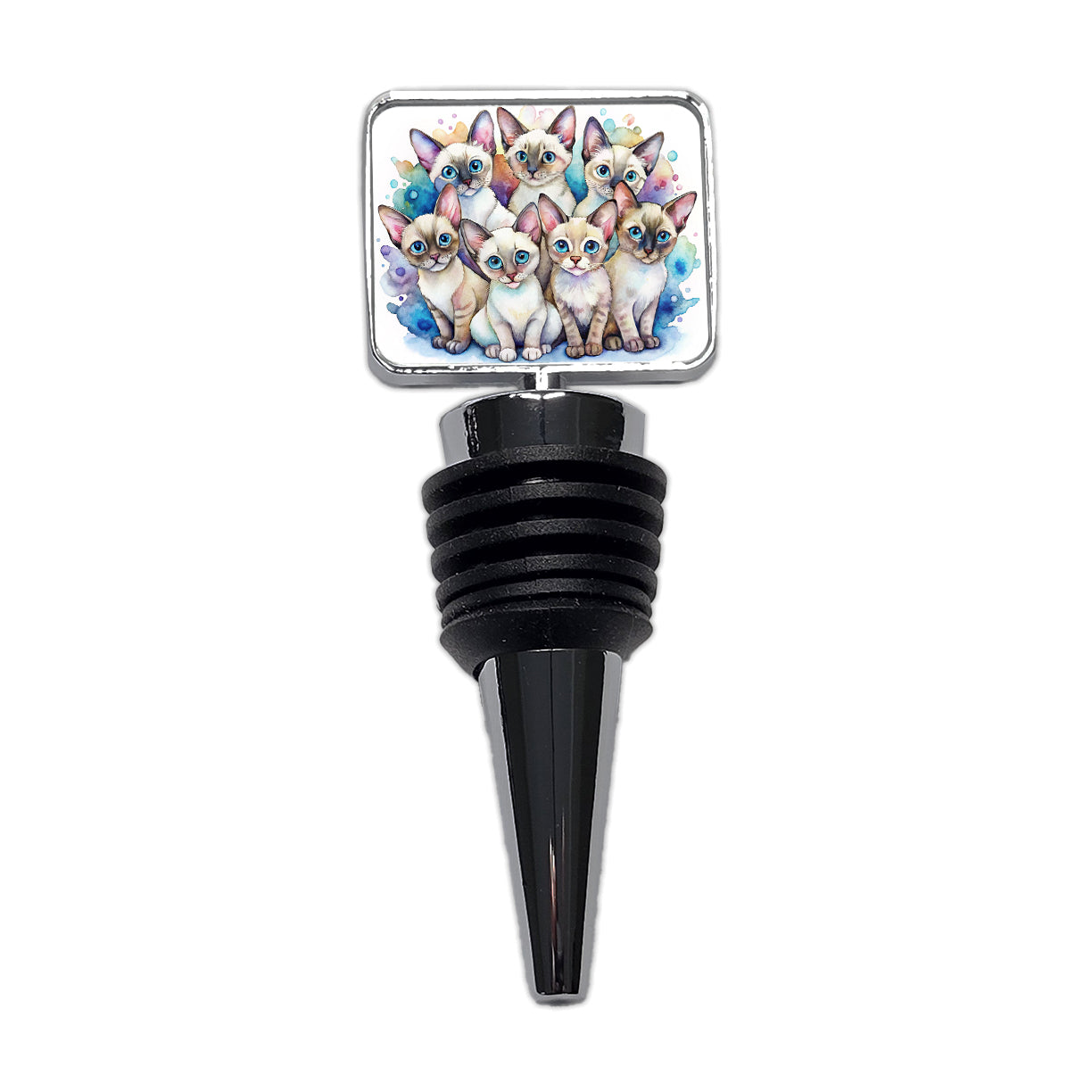 Sweet Colorpoint Shorthair Cats Wine Bottle Stopper