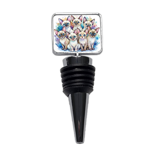 Sweet Colorpoint Shorthair Cats Wine Bottle Stopper