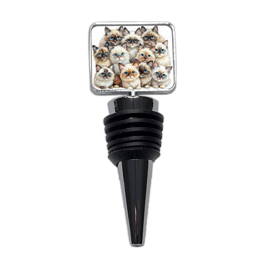 Sweet Himalayan Cats Wine Bottle Stopper