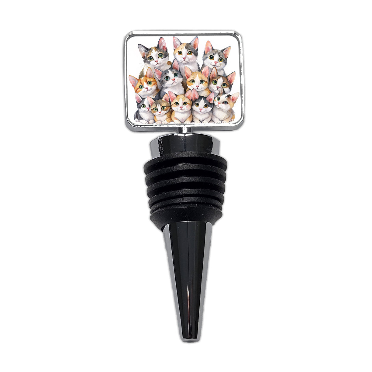 Sweet Japanese Bobtail Cats Wine Bottle Stopper
