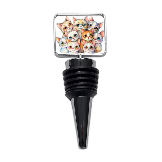 Sweet Khao Manee Cats Wine Bottle Stopper