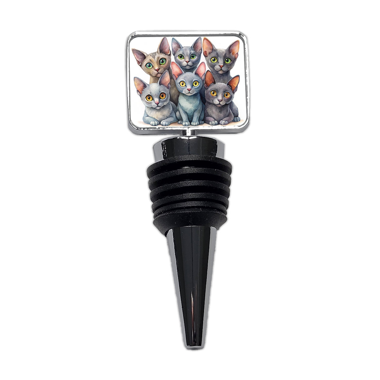 Sweet Korat Cats Wine Bottle Stopper