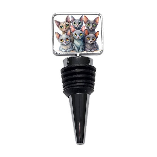 Sweet Korat Cats Wine Bottle Stopper