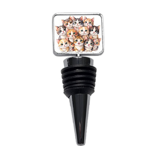 Sweet Munchkin Cats Wine Bottle Stopper
