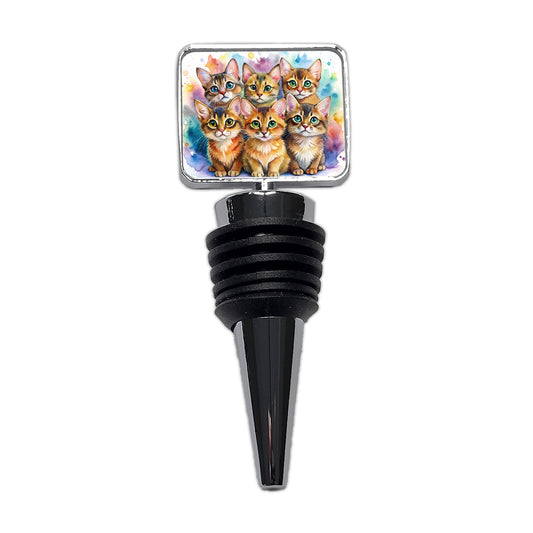 Sweet Somali Cats Wine Bottle Stopper