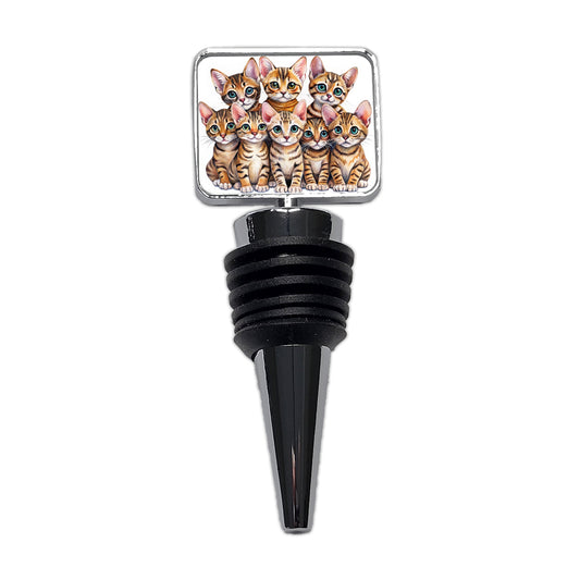 Sweet Toyger Cats Wine Bottle Stopper