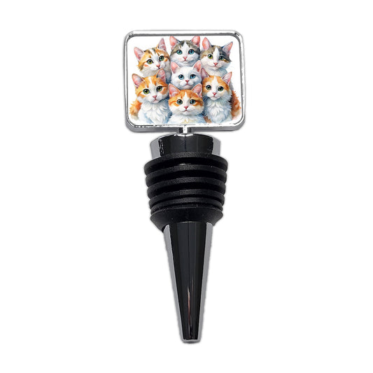 Sweet Turkish Van Cats Wine Bottle Stopper