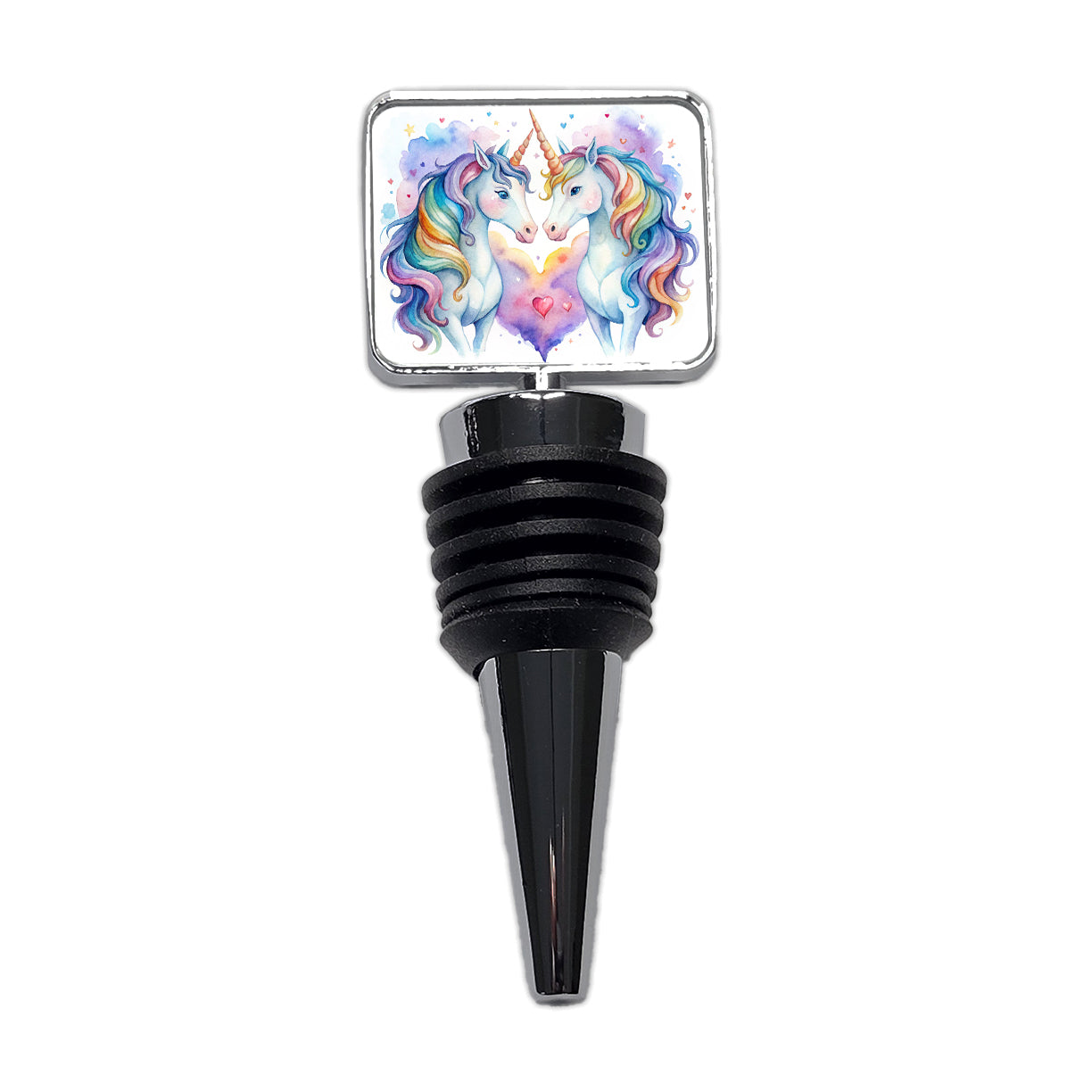 Unicorns In Love Valentine's Day Wine Bottle Stopper