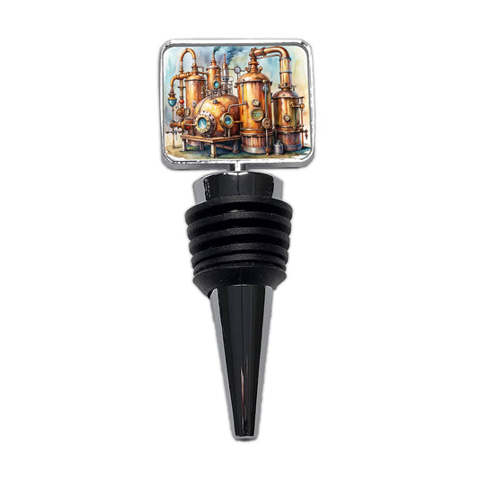 Steampunk Beer Alcohol Still Pipes And Gauges Wine Bottle Stopper