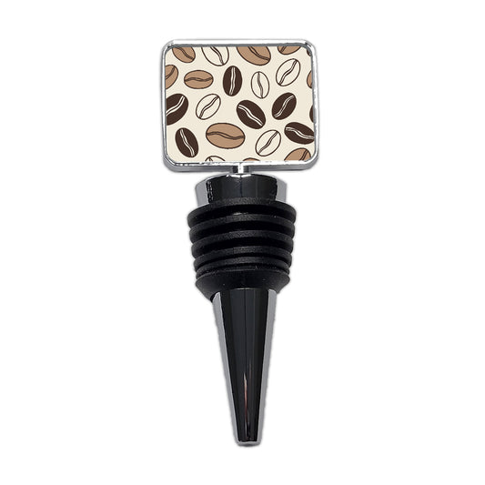 Coffee Beans Sketch Wine Bottle Stopper