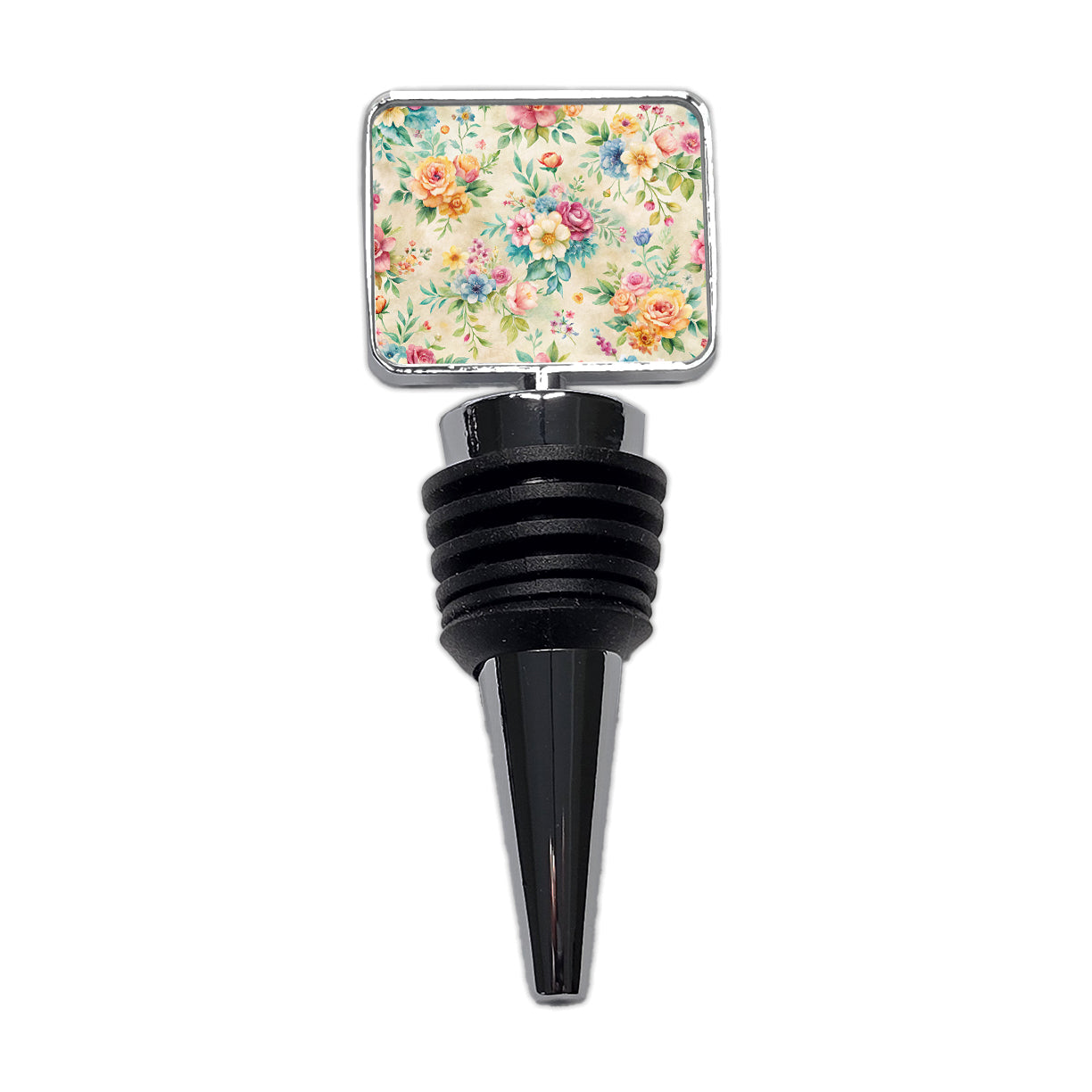 Ditsy Floral Flowers Wallpaper Wine Bottle Stopper