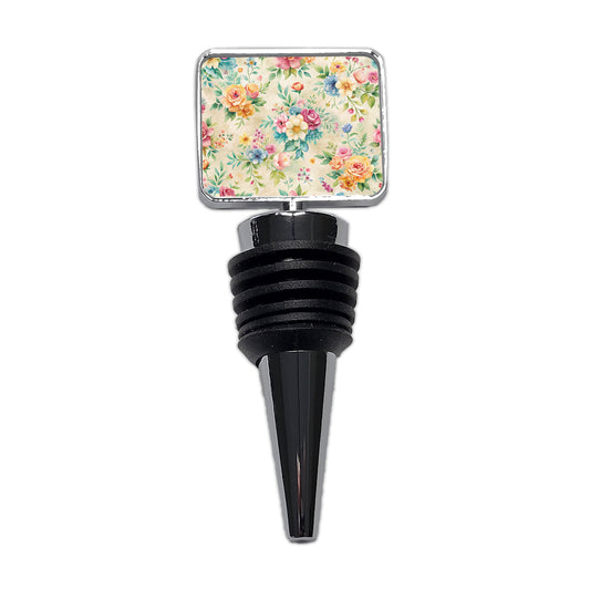 Ditsy Floral Flowers Wallpaper Wine Bottle Stopper