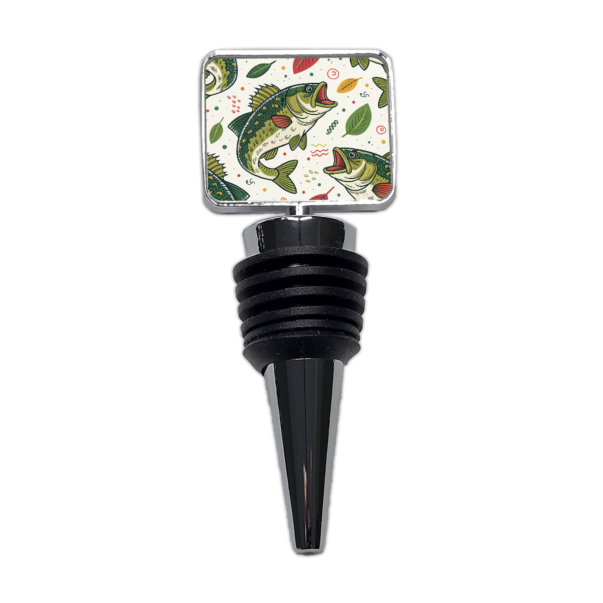 Bass Fish Fishing Cute Cartoon Wine Bottle Stopper