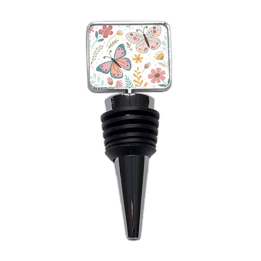 Cute Butterflies Pastel Wine Bottle Stopper