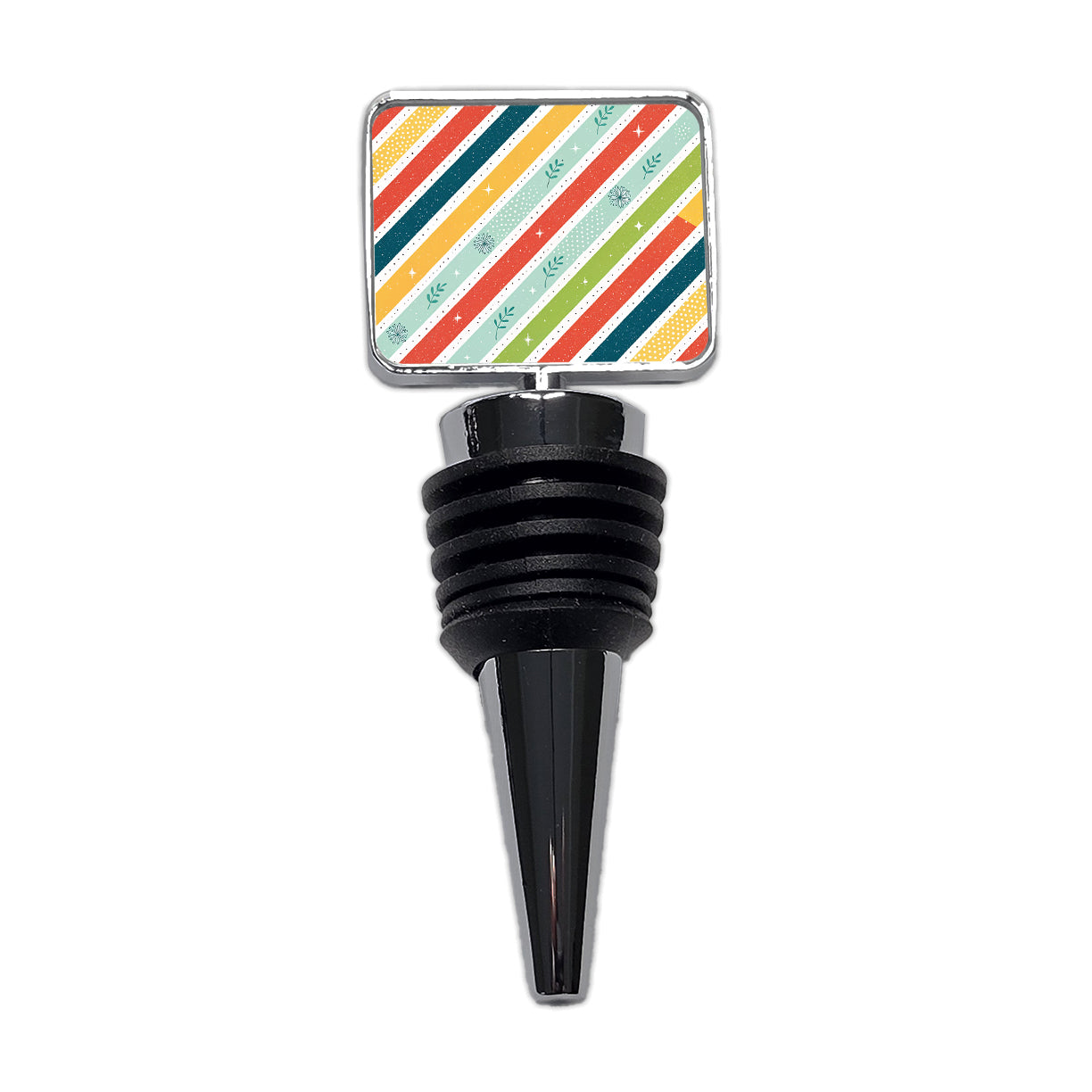 Cute Diagonal Stripes Wine Bottle Stopper