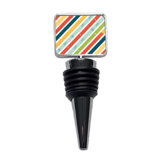 Cute Diagonal Stripes Wine Bottle Stopper