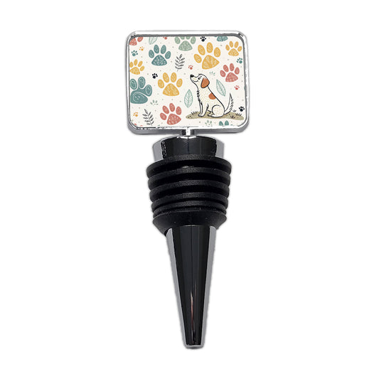 Dog Paw Prints Adorable Wine Bottle Stopper