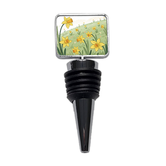 Field Of Daffodils Flowers Wine Bottle Stopper