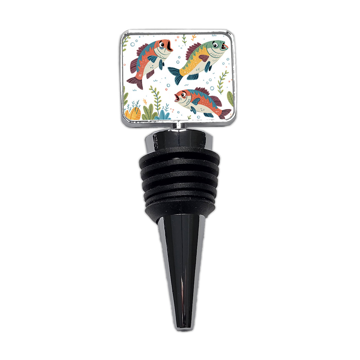 Fish Fishing Cute Cartoon Wine Bottle Stopper
