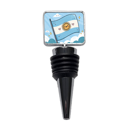 Kawaii Argentina Flag Wine Bottle Stopper