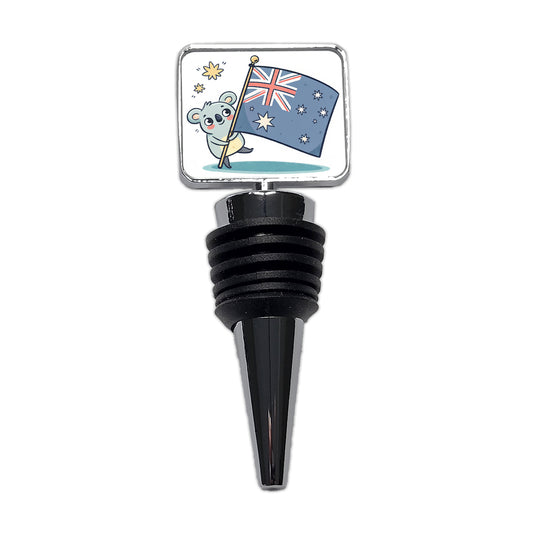 Kawaii Australian Flag Wine Bottle Stopper